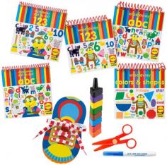 Write letters and numbers, practice tying laces, learn colors and so much more with this ALEX Ready, Set, School! box that's full of preschool activities. Product Features Five wipe-away spiral books with activity pages Product Details Includes: ABC wipe-away book, 123 wipe-away book, colors & shapes wipe-away book, dot-to-dot wipe-away book, washable wipe-away marker, 8 finger crayons, safety squeeze scissors, 2 shape stencils, 15 activity pages, 175 stickers, & lacing & tying activity 14H x 14W x 2.5D (packaged) Ages 3 years & up Promotional offers available online at Kohls.com may vary from those offered in Kohl's stores. Size: One Size. Gender: Unisex. Age Group: Kids.