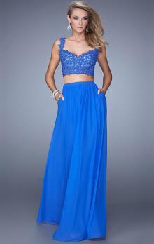 Beautiful Long Blue Evening Formal Dress LFNDB0001