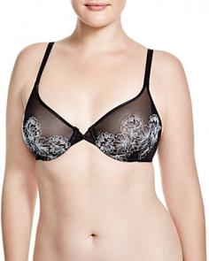 Treat yourself to the sheer comfort of embroidered mesh and the lush beauty of lace trim. Unlined, seamed underwire cups provide terrific support, Style Number: 855250 A sexy yet sophisticated look from top to bottom, Beautifully embroidered, double layer darted cups, Supportive inner slings helps to center breast, Soft, fully adjustable stretch straps, Plush, 3 column, 2 row hook and eye back closure, Columns and rows increase with size, Sheer lace and mesh cups AllDD+Bras, AllFullBusted, AllFullBustedAndHasHigherThanDD, Average Figure, DDplus, Full Figure, Allover 100% Lace, Mesh, Nylon, Polyester, Spandex, NotMaternity, Underwire, Full Cup, Darted, Seamed, Unlined, Fully Adjustable Straps, Inner sling, Bra 36D Black / Rain Drop