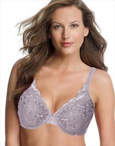 This Playtex bra gives you full support in sizes up to DDD. Plus it's so pretty you'll feel gorgeous whenever you wear it. Features Contoured underwire cups provide naturally curvy shaping. Sleek micro-foam lining aDDs comfy support and coverage. Lush two-tone embroidery lends feminine appeal. Dainty scalloped neckline shows just enough sexy cleavage. (Has faux-diamond charm for a touch of stylish sparkle.). Supportive non-stretch straps stretch/adjust in back. (Plus they're designed to stay up on your shoulders.). TruSUPPORT&trade; bra design offers comfortable 4-way support. Back close has two to three rows of adjustable hooks and eyes. Fabric Content - Nylon Polyester Spandex. Color - Warm Steel/Mother Of Pearl Embroidery Grey. Size - 36B.