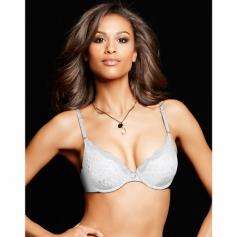 We've added lace to America's #1 Underwire T-shirt Bra. Everything you love in our bestselling everyday bra plus sexy scalloped lace! Stretch foam cups support up, down, and across the bust, providing seamless uplift and shaping. Smooth jacquard fabric on cups and wings adds subtle beauty. Soft and smooth feel (brushed inside). Even with the lace added, it virtually disappears under clothes. Low plunge demi coverage won't peek out under all types of clothing. Easy front adjustable straps for perfect fit. Underwire. Sexy Scalloped Lace Color options: White, Steel Grey, Latte Lift, Black With Body Beige Lining, Vino W/Body Beige Fit: Women's Print: Print Closure: Hook and Eyes Lining: Moderate/Stretch Foam Measurement Guide Click here to view our women's sizing guide Materials: Body: 80-Nylon, 20-percent Elastane. Exclusive of decoration. Care instructions: Hand wash Model: 9471 We cannot accept returns on this product. All measurements are approximate and may vary by size.