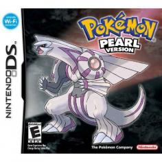 Pokémon Pearl Version is a traditional Pokémon RPG that takes place in a region called Sinnoh. In the Sinnoh region, there are two Pokémon that symbolize the region. They appear in the Sinnoh reigon's myths and old folklore. One is called Dialga, and is said to have the power to control time. The other is called Palkia, who is said to have the ability to distort space. The sinister organization called Team Galactic is trying to rule the region by utilising these two Pokémon's power. During your adventure to complete your Pokedex and become the Champion, these two Pokémon, and Team Galactic, intertwine into the story and lead you on a fantastic journey across the Sinnoh region. When you set off on your travels, you play as either a boy or girl Trainer. You can utilise the DS's dual slots to transfer Pokémon from the GBA Pokémon games and you can link up with Pokémon Ranger to access more special content. Pokémon fans have caught glimpses of Mime Jr, Lucario, Munchlax and Weavile in Pokémon movies, and these Pokémon feature in this game. One of the best aspects of Pokémon games is the ability to trade and battle with other Trainers, and Nintendo DS allows you to connect with other Pokémon fans wirelessly. What's even more intriguing is that Pokémon Pearl Version will be compatible with Nintendo Wi-Fi Connection, allowing you to trade and battle with other Trainers around the world. Pokémon Pearl Version and Pokémon Diamond Version also feature voice chat capabilities, so you'll have no problems communicating with your online friends. New Online Capabilities: Share and battle pokemon with players around the world on WFC and players can chat with friends using the Microphone. Alternative Wi-Fi game play opportunities to battling, such as cooking cakes and exploring tunnels for treasure with up to 16 friends! Real-time clock feature changes the time of day based on the DS clock. The Pokémon you can catch vary based on the region and the time of day. Also, certain Pokémon moves' power changes based on time. More Elabor