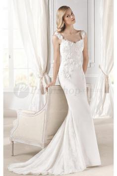 Tulle Zipper Court Train Empire Sleeveless Wedding Dresses - White Wedding Dresses - Wedding Dresses - Promshop.com.au