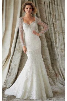 Outstanding Lace Square Empire Buttons Wedding Dresses - Ivory Wedding Dresses - Wedding Dresses - Promshop.com.au
