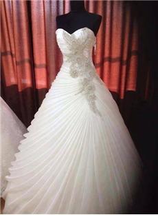  Fashion Ball Gown Sweetheart Floor-Length Rullfed Wedding Dress - Elegant Wedding Dresses : styledress.co.nz