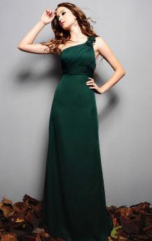 Simple Long Dark Green Evening Formal Dress-marieaustralia.com