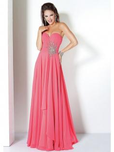 Princess Sweetheart Floor-Length Chiffon With Beading Dresses