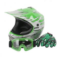 XFMT Kids' Motocross Dirt Bike Helmet, Goggles, and Gloves