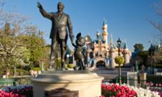 Partners Sculpture of Walt Disney Holding Hands with Mickey Mouse