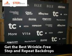 Step and Repeat helps you take your event to the next level by providing high quality red carpet backdrops. We can display your artwork in a particular fashion to bring the attention you need. Get the best products by ordering directly from a print source. 