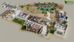 Conceptual Resort Floor Plan Design Ideas by Yantram online 3d floor plan  Rome Italy.

