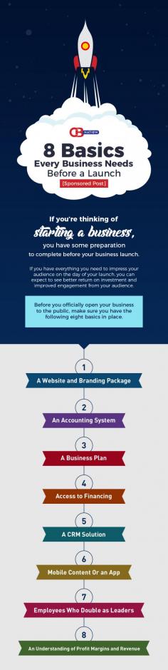 New Business Startup needs unique ideas, successful plans and effective strategies. Read this information provided by CEO Blog Nation and learn 8 important basics to follow, before your business launch. These basics will help you in boosting your business.
