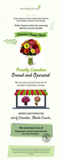 Get in touch with Canada Floral Delivery for quality flowers and same day delivery of flowers across Canada. To learn more about our services, call us on 1.(888).648.8588