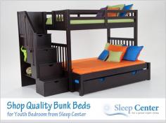 Sleep Center offers a range of bunk beds for kids that provides each child their own sleeping space as well as a great fun. Here, we have a mix range of classic and contemporary designs that are more affordable and attainable than ever before. Visit us now!
