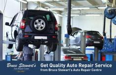 Bruce Stewart's Auto Repair Centre is the leading auto service provider in Edmonton. Here, you will find a number of auto repair services, car care courses, special seasonal services and more. We also offer you the opportunity to call us to discuss the problem you're having with your vehicle before bringing it to us.