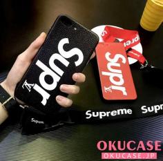 iphone xs/xrケース シュプリームxルイヴィトン iphone8 ペア用カバー ネックストラップ付き iPhone X ケース ヴィトン supreme iphone7plusケース 男女兼用 新品発売