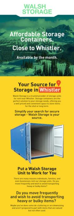 Contact Walsh Storage to get storage containers for rent at reasonable prices. Here, we provide storage containers in different sizes like 8’x5’ units, 8’x10,’ 8’x15’ or 8’x20’, for satisfying your storage needs.
