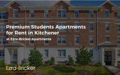When it comes to renting a student rental apartment, Ezra-Bricker Apartments is the name students in Waterloo prefer. We are centrally located and just a few minutes away from the campus, restaurants, stores and other amenities. Visit us today and book a tour with us!