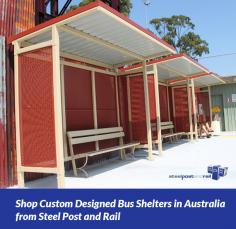 Steel Post and Rail has been delivering top quality, durable and customised bus shelters Australia wide. Our team of experts rigorously inspects our bus shelters prior to installation to ensure they last longer. 