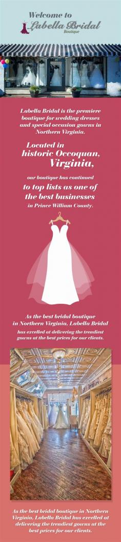 Labella Bridal Shop & Consignment Boutique is the premiere boutique for wedding gown and dresses in Northern Virginia. With years of experience, we are excelled in delivering the trendiest gown at the competitive prices. 