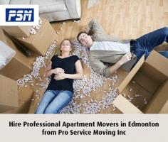 When it comes to hire apartment movers, Pro Service Moving Inc is the name Edmonton residents prefer to choose. By hiring us, you have no need to pay more as we have a crew of 2 persons, but many companies has crew of 3. Book now & make your move less stressful! 