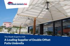 Visit The Shade Experts USA to buy top quality double offset patio umbrellas at reasonable prices. It is also water resistant and is most preferred one due to its longevity, durability, and fabric that provides protection from the sun. For further details, visit our website.
