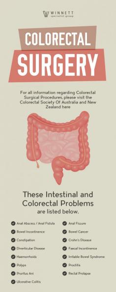 At Winnett Specialist Group, we provide colorectal surgery treatment for the disease of colon under the care of experienced surgeons. 