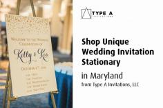 Make your wedding memorable for you and your fiancé with the most creative wedding stationery provided by Type A Invitations, LLC. Here, you will not only get the wedding invitations but also fine art illustrations, designed by the award winning designers. 