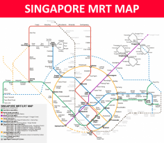 The Singapore MRT network is composed of 5 lines, that serves the most important places in Singapore from a tourist point of view, including the Changi Airport.