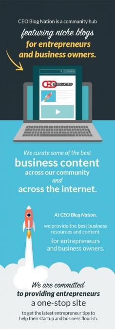 CEO Blog Nation is the leading community of blog sites for entrepreneurs and business owners. Here, we provide the latest business ideas, news, and tips to help you start and grow your business successfully.