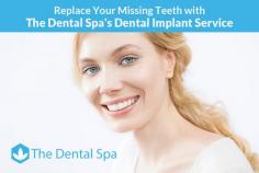 A loss of teeth always decreases a person’s appearance. With the use of dental implants, a smile can brought back to one’s face. At The Dental Spa, we provide dental implants in which the missing teeth or denture is replaced with a new one for a natural appearance & great comfort. 