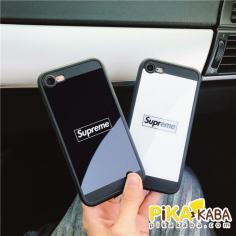 SUPREME iPhoneXケース 鏡面 iPhoneXS/Xplusカバー カップル ストリート
