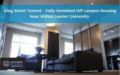 Get in touch with King Street Towers to rent fully-furnished off-campus housing near Wilfrid Laurier University. Our housing is operational with all the necessary amenities like a study lounge, fitness centre, roommate matching, on-site management, recreation centre, and more. 