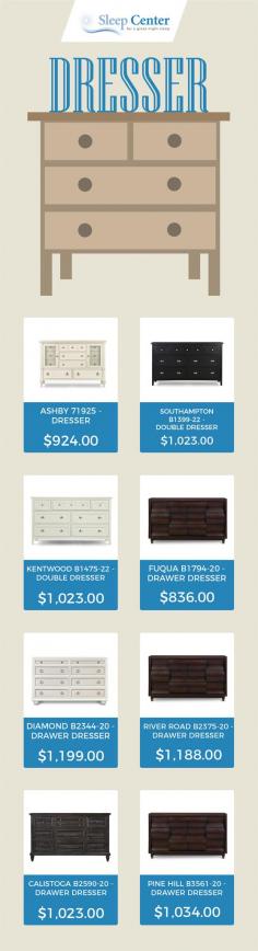 Shop for Sleep Center to get the best quality adult bedroom dressers online to meet all your needs. We stock dressers of various top brands that will make your bedroom stunning.