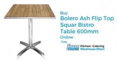 Visit Ice Group for buy premium quality Bolero Ahs Flip Top Square Bistro table online at affordable prices. Made from genuine ash wood and Aluminum, ideal for cafes, bar, restaurants and more.