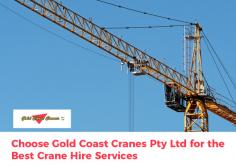 Gold Coast Cranes Pty Ltd is your trusted source to hire a crane. We have the largest fleet of cranes with safety as our aim. Also, we offer service of the highest standards with a modern technology fleet. Visit us now & discuss your next project!