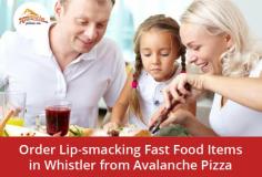 At Avalanche Pizza, we offer mouthwatering fast food, including pizza, chicken fingers, cheesy garlic bread, spinach salad, caesar salad, and chocolate pudding cake. We are located in Whistler Village, avilable to serve pizza lovers 7 days a week. Order now!