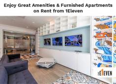 Enjoy the great amenities & furnished apartments at 1Eleven when you rent a room with us. When you book your room, you will enjoy various amenities such as a gym & yoga studio, laundry, parking, games & study lounge, security and more. 