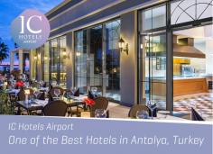 IC Hotels Airport is one of the best hotels near Antalya city. The hotel has fully decorated rooms, featuring free Wi-Fi, flat-screen TVs and mini bars, as well as tea and coffee making facilities.