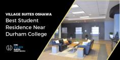 Get in touch with Village Suites Oshawa to rent a premium off-campus student apartment near Durham College. Our affordable student apartments feature kitchens, dining and living rooms, and one or two shared bathrooms.