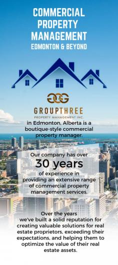 On the hunt for a firm that can provide you with superior quality commercial property management services? Group Three Property Management Inc is the firm you need. We have years of experience delivering quality service guaranteed for the successful management of your property. 