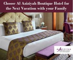 Spend your weekend with your family at Al Aziziyah Boutique Hotel - One of the best five star hotels in Doha, Qatar. It is located within the world-class sports and lifestyle destination Aspire Zone.