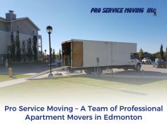 Looking for apartment movers in Edmonton? Just visit Pro Service Moving. We have a team of expert movers to help your move go efficiently as well as smoothly. 