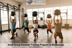 At Williams Fitness, Your Mississauga Personal Trainers, our Small Group Personal Training is for 3-4 people. We keep the numbers small because our group personal training is very individualized and is like private personal training and not a boot camp. Clients are getting great results with our system and are finding personal training more affordable. 