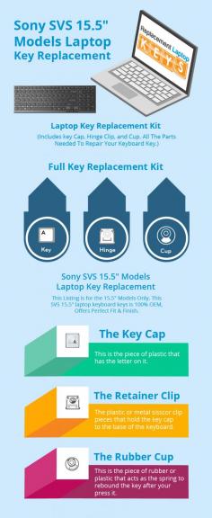 Get 100% genuine replacement keyboard keys for Sony SVS 15.5" laptop from  Replacement Laptop Keys. Our keys are long-lasting and will look just like the remaining keys on your laptop. 