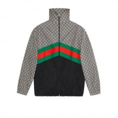 Oversize technical jersey jacket - Gucci 