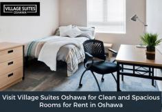 Village Suites Oshawa is your ultimate source to rent clean and spacious rooms in Oshawa. Our housing is located just minutes away from the campus to provide students with a space where they can enjoy privacy, focus on their studies, and save on transportation costs.