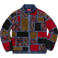 Supreme Corduroy Patchwork Denim Jacket- Washed Blue – Streetwear Official