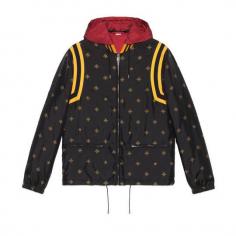 Bee star jacquard nylon jacket - Gucci 