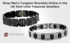 Discover a wide range of men's tungsten bracelets online in the UK from Little Treasures Jewellers. We have men’s bracelets in a variety of styles, finishes, and sizes. Order now! 